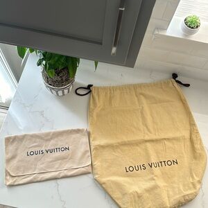 (2) Authentic LV Dustbags